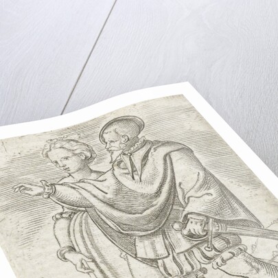 Dancing couple, walking left by Anonymous