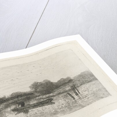 River view with fishing by Willem Roelofs I