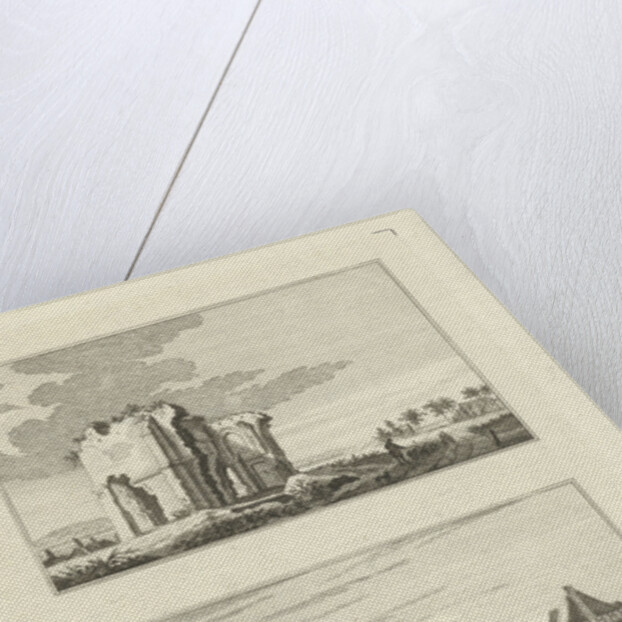 Young bull by Ruin and lock outside Emmerich