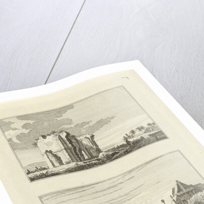 Young bull by Ruin and lock outside Emmerich