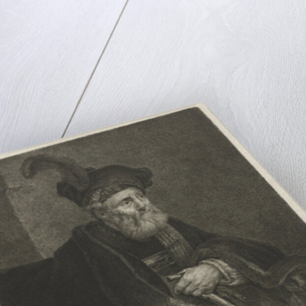 Portrait of an unknown old man in a chair by Philips Koninck