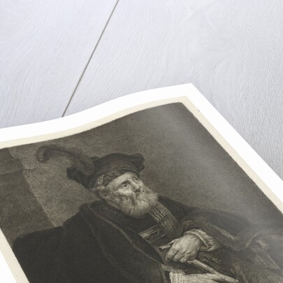 Portrait of an unknown old man in a chair by Philips Koninck