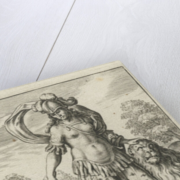 Power as female soldier in armor with lion by Lowijs Elzevier III