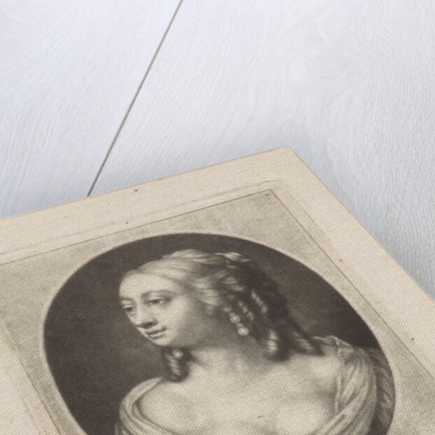 Bust of a young woman with half-naked bosom by Abraham Bloteling