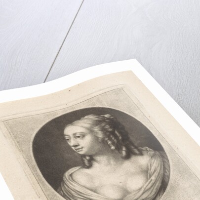 Bust of a young woman with half-naked bosom by Abraham Bloteling