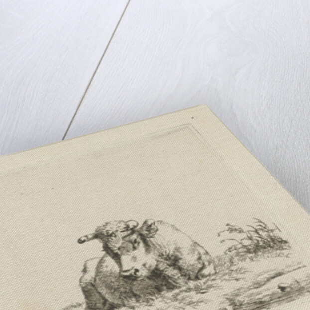 Lying cow by Pieter Gerardus van Os