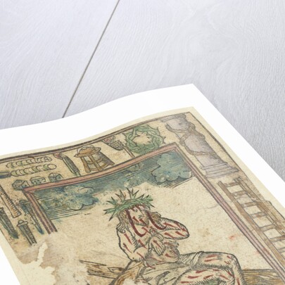 Christ sitting on the cross by Anonymous