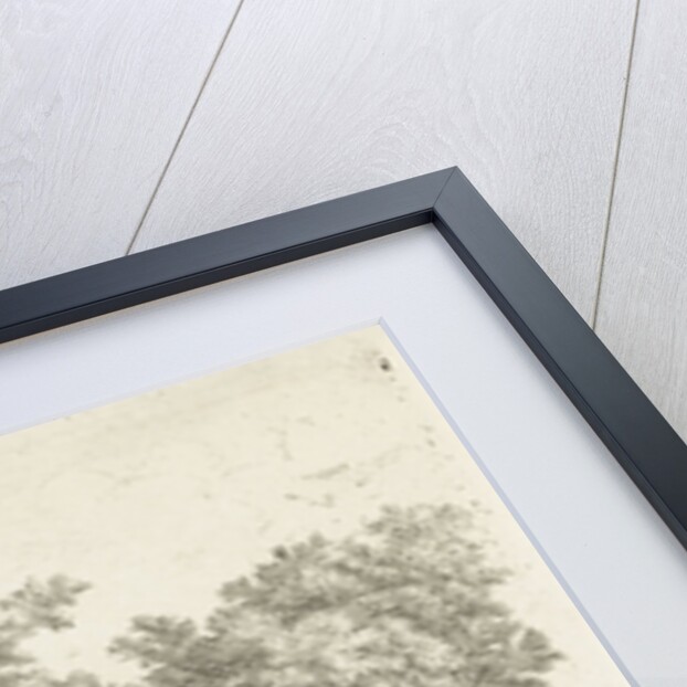 Falconer and hunter in a forest by Anthonie Waterloo