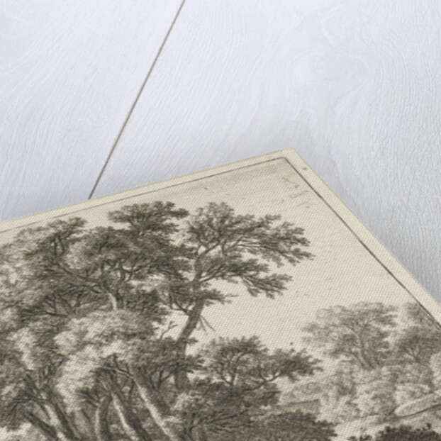 Country road along a river by Anthonie Waterloo