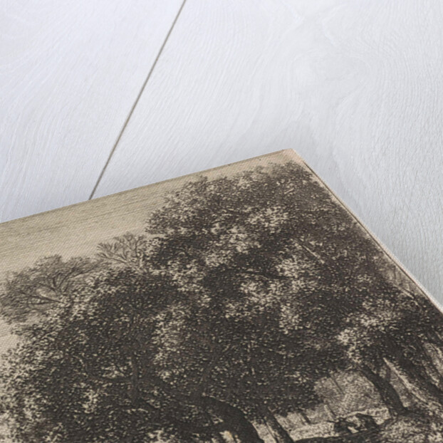 Two figures on a forest path, Anthonie Waterloo, Basan et Poignant by Pierre François Basan