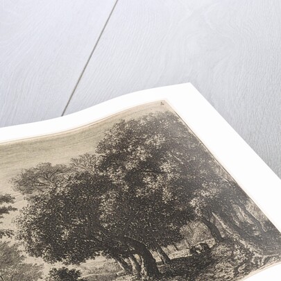 Two figures on a forest path, Anthonie Waterloo, Basan et Poignant by Pierre François Basan