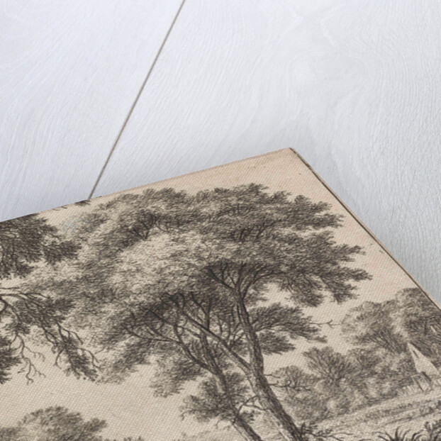 House on the banks of a river, Anthonie Waterloo by Josua & Reinier II Ottens