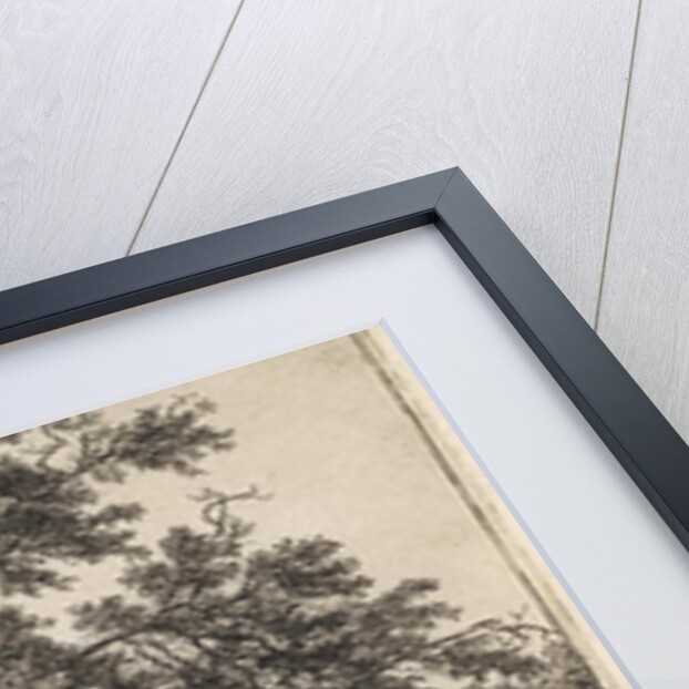 Man with dog in a forest by Anthonie Waterloo