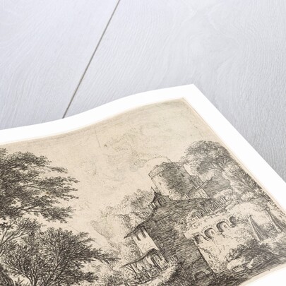 City wall with an inn by Anthonie Waterloo