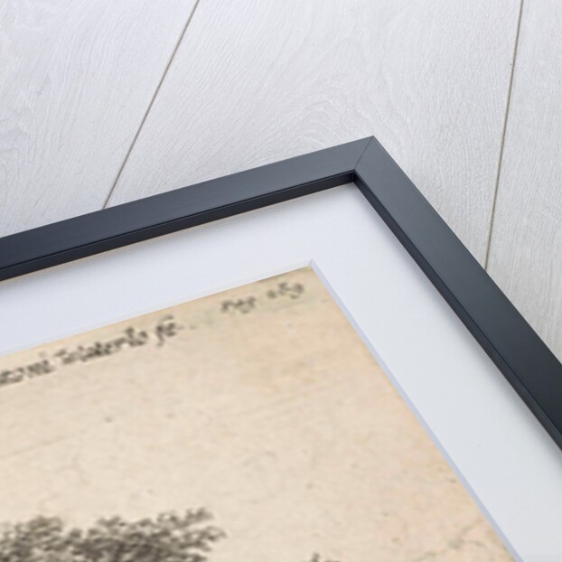 Wooden bridge in a house, Anthonie Waterloo by Pierre François Basan