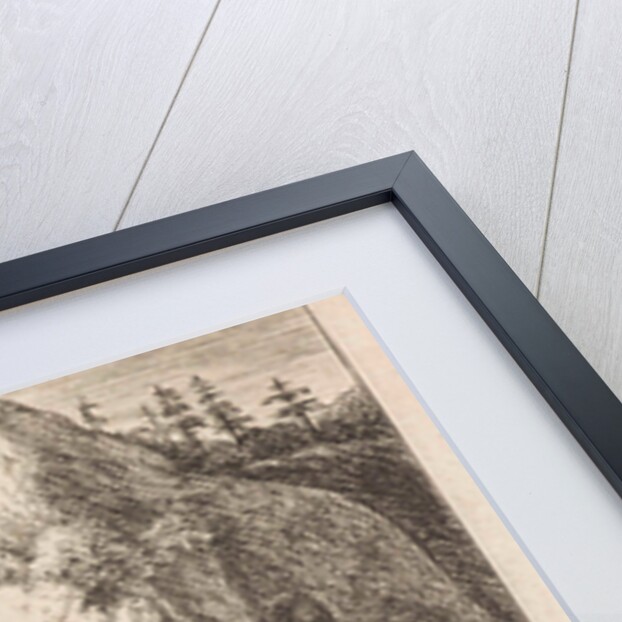 Wooden bridge with a rock, Anthonie Waterloo by Reinier and Josua Ottens