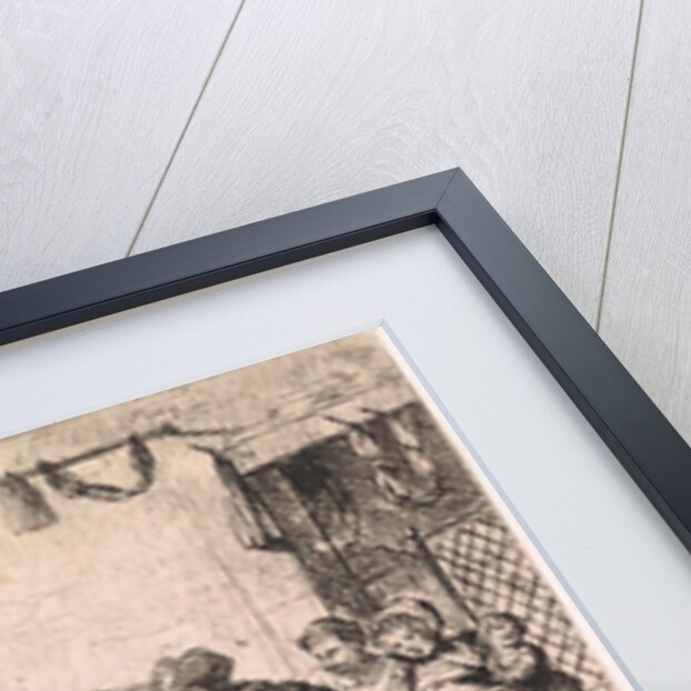 Man tied up on a donkey by Cornelis de Wael