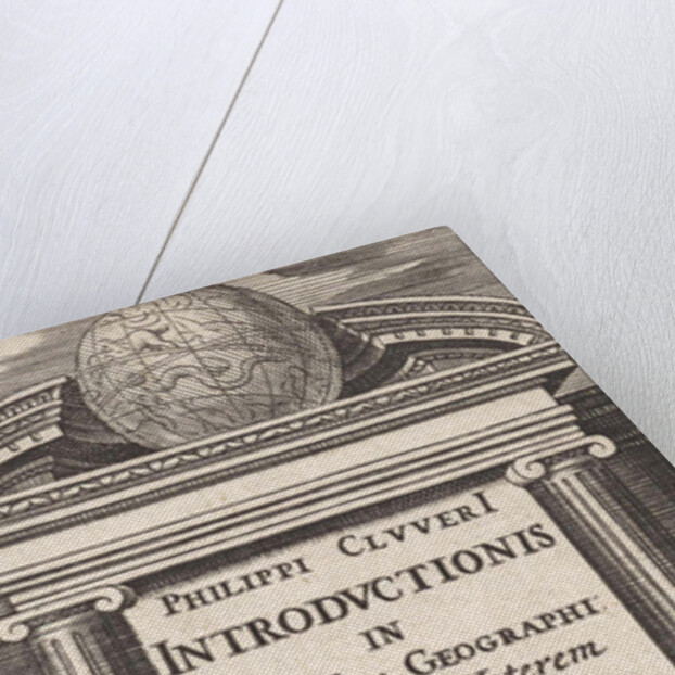 Globe with two scholars by Abraham Elzevier I