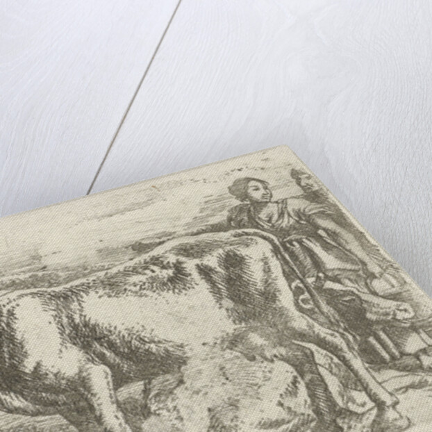 Milkmaid with cow by Jan van Ossenbeeck