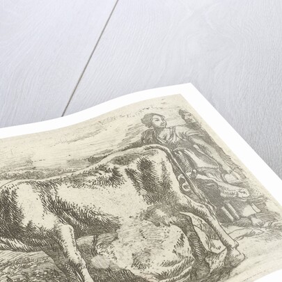 Milkmaid with cow by Jan van Ossenbeeck