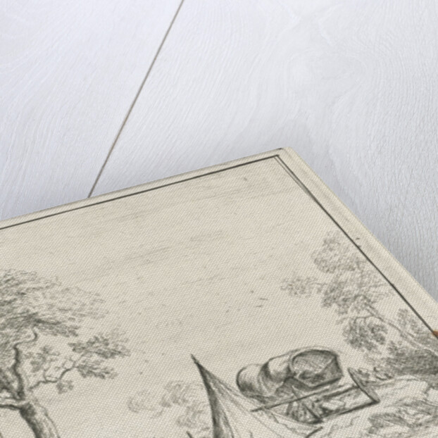 encampment with a pointed tent by Hendrik Hoogers