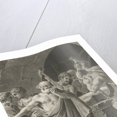 Pythagoras discovered the size ratio in the drawing by Lambertus Antonius Claessens