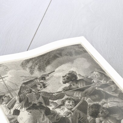 Captain Cook landed in New Holland (Australia) by Lambertus Antonius Claessens