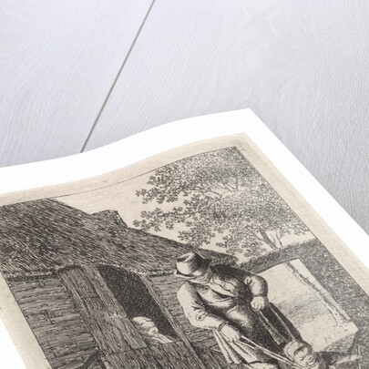 Farmer with child leash by Christina Chalon