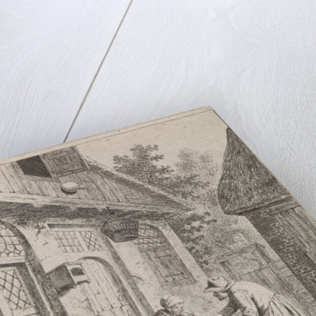 Courtyard with farmers by Christina Chalon