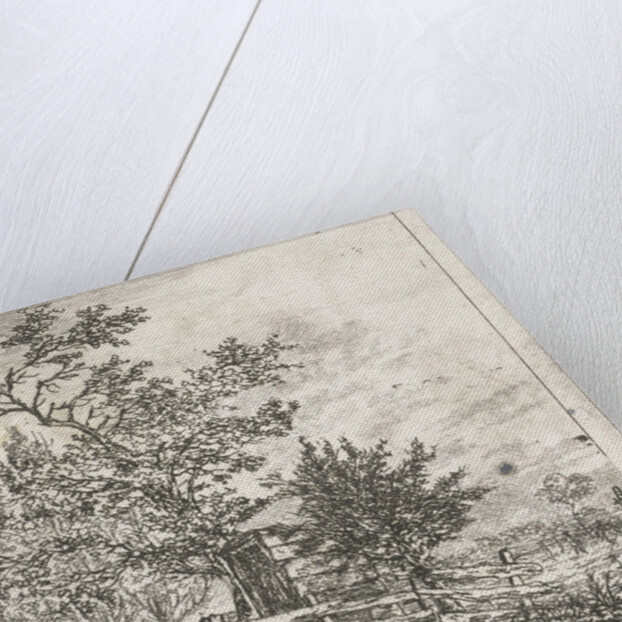 Dog in yard by Gerardus Emaus de Micault