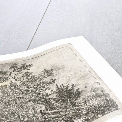 Dog in yard by Gerardus Emaus de Micault