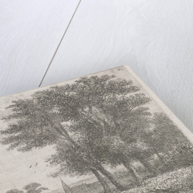 Four trees in a fen by Hermanus Jan Hendrik van Rijkelijkhuysen