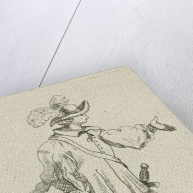 Man with sword over his shoulder by Cornelis Adrianus van Hoogstraten