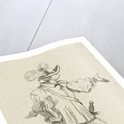 Man with sword over his shoulder by Cornelis Adrianus van Hoogstraten