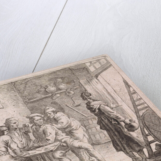 Women leave inn by Martinus van den Enden I