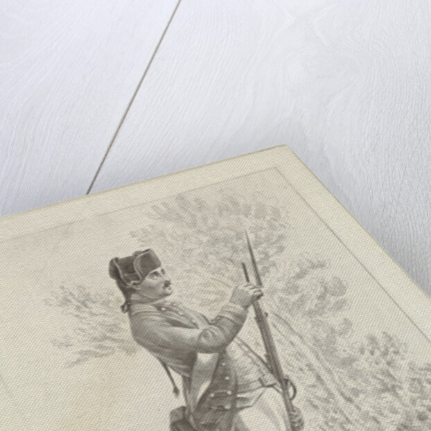 Prussian musketeer with musket and bayonet by Mathias de Sallieth