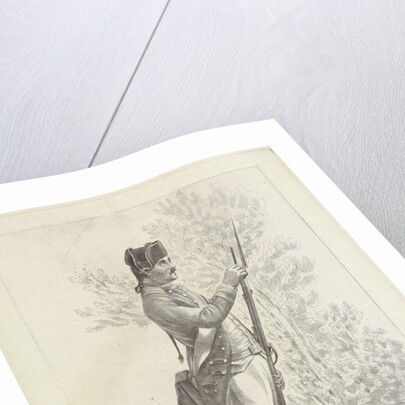 Prussian musketeer with musket and bayonet by Mathias de Sallieth