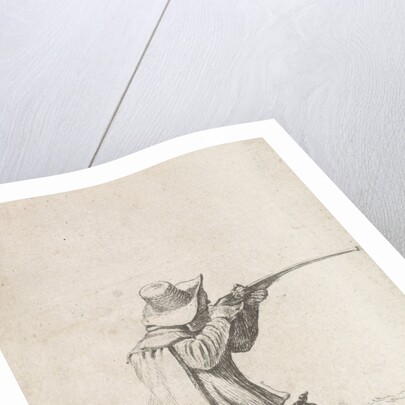 Kneeled soldier, his rifle berthing by Philips Wouwerman