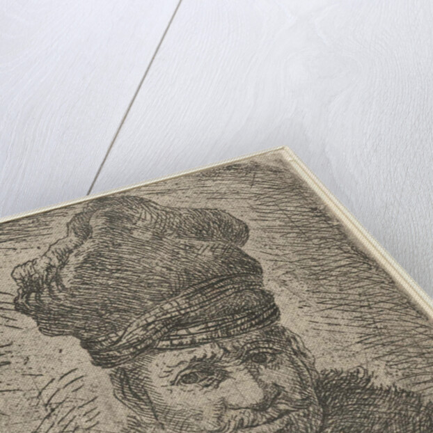 Bust of a man with a Polish hat by Rembrandt Harmensz. van Rijn