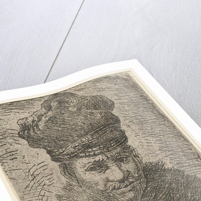 Bust of a man with a Polish hat by Rembrandt Harmensz. van Rijn