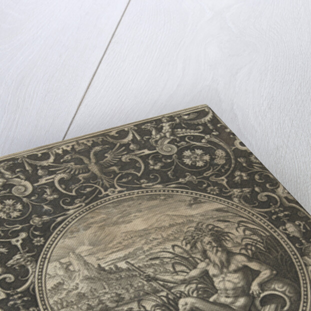 Medallion which a stroomgod by Adriaen Collaert