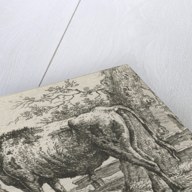 Standing cow with two sheep by Anthony Oberman