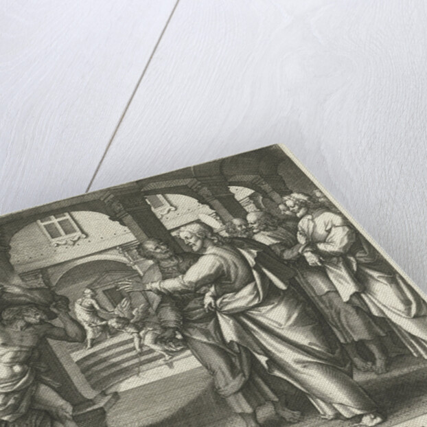 Healing of the man at the pool of Bethesda by Adriaen Collaert