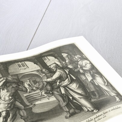 Healing of the man at the pool of Bethesda by Adriaen Collaert