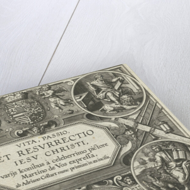 Title print Vita, et passio Resurrectio Jesu Christi by Adriaen Collaert
