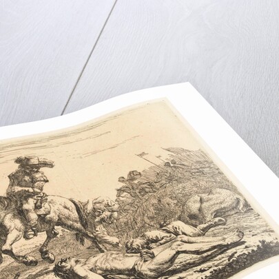 Battlefield soldier on horseback and two deaths by Karel Dujardin