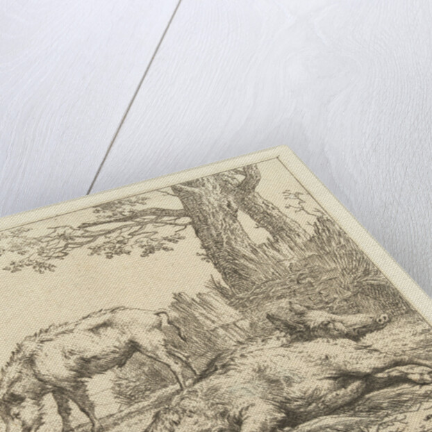 Three pigs in a hedge by Karel Dujardin