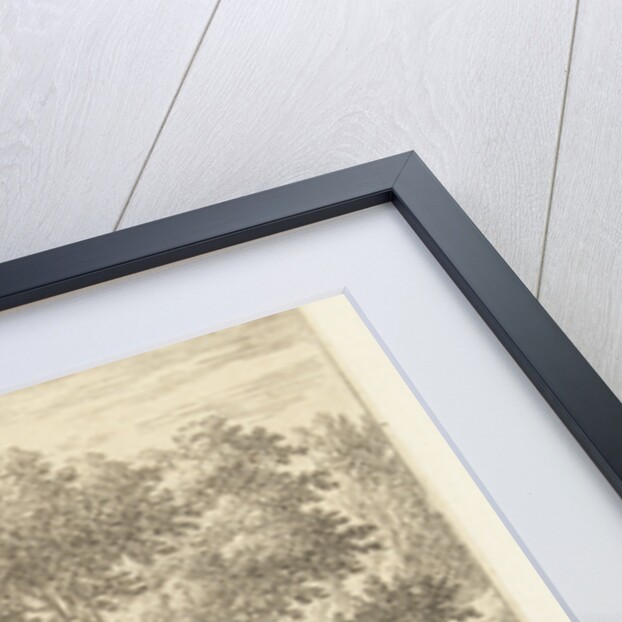 Two men at a stone in the water by Karel Dujardin