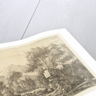 Two men at a stone in the water by Karel Dujardin