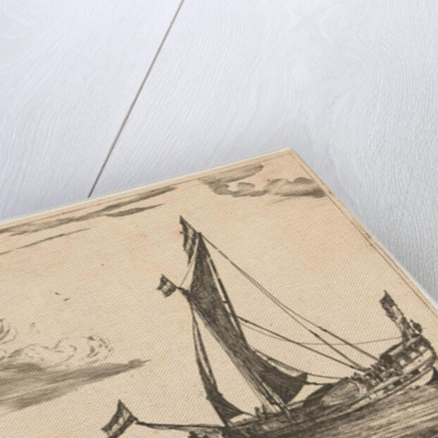 Two warships and hunting by Arthur Tooker